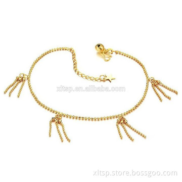 2016 new bead chain jewelry small bead anklet